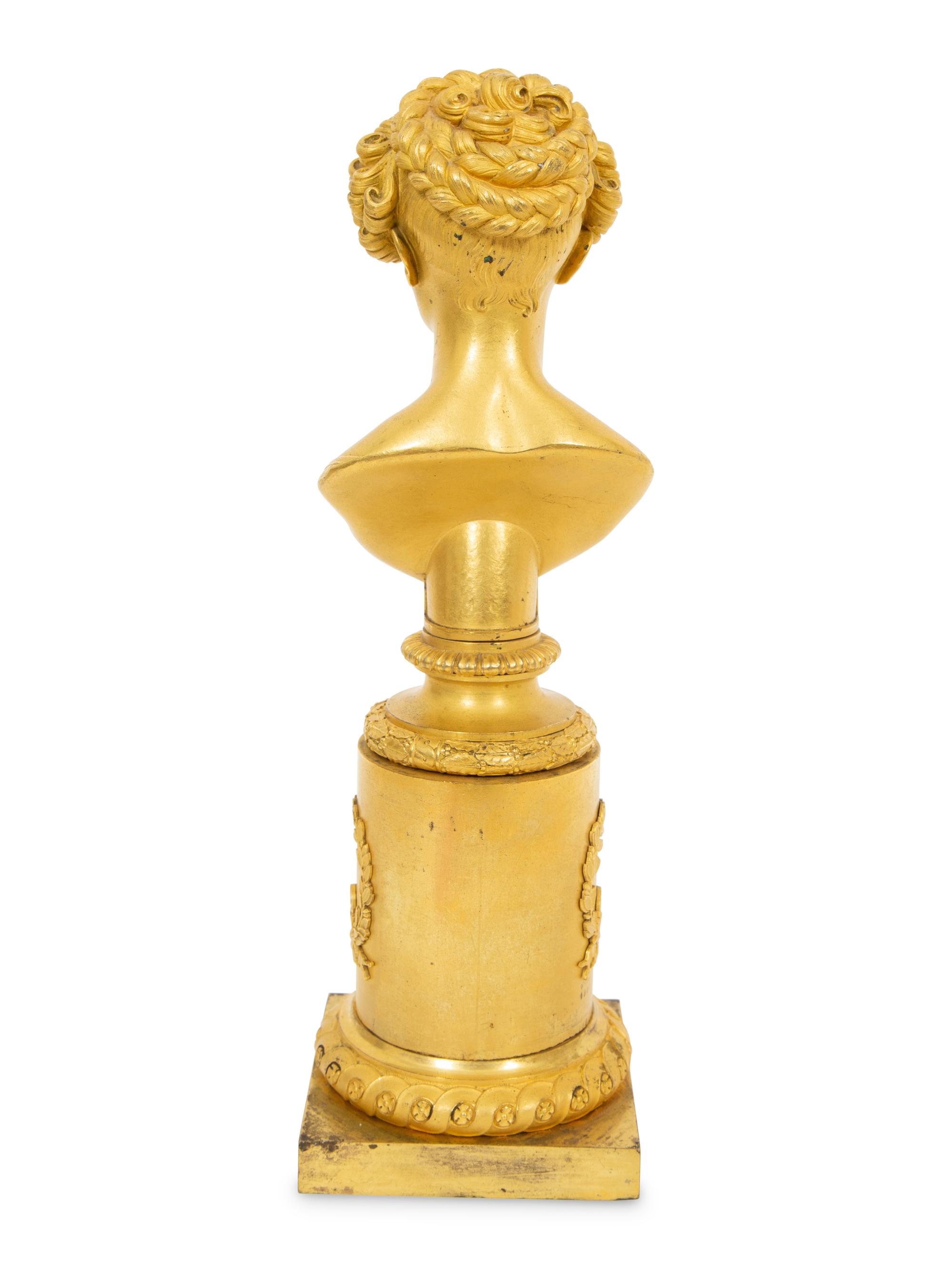 A Gilt Bronze Bust of Marie Louise, Duchess of Parma