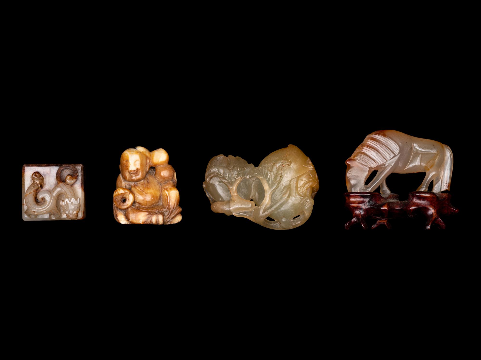 Four Chinese Hardstone Articles