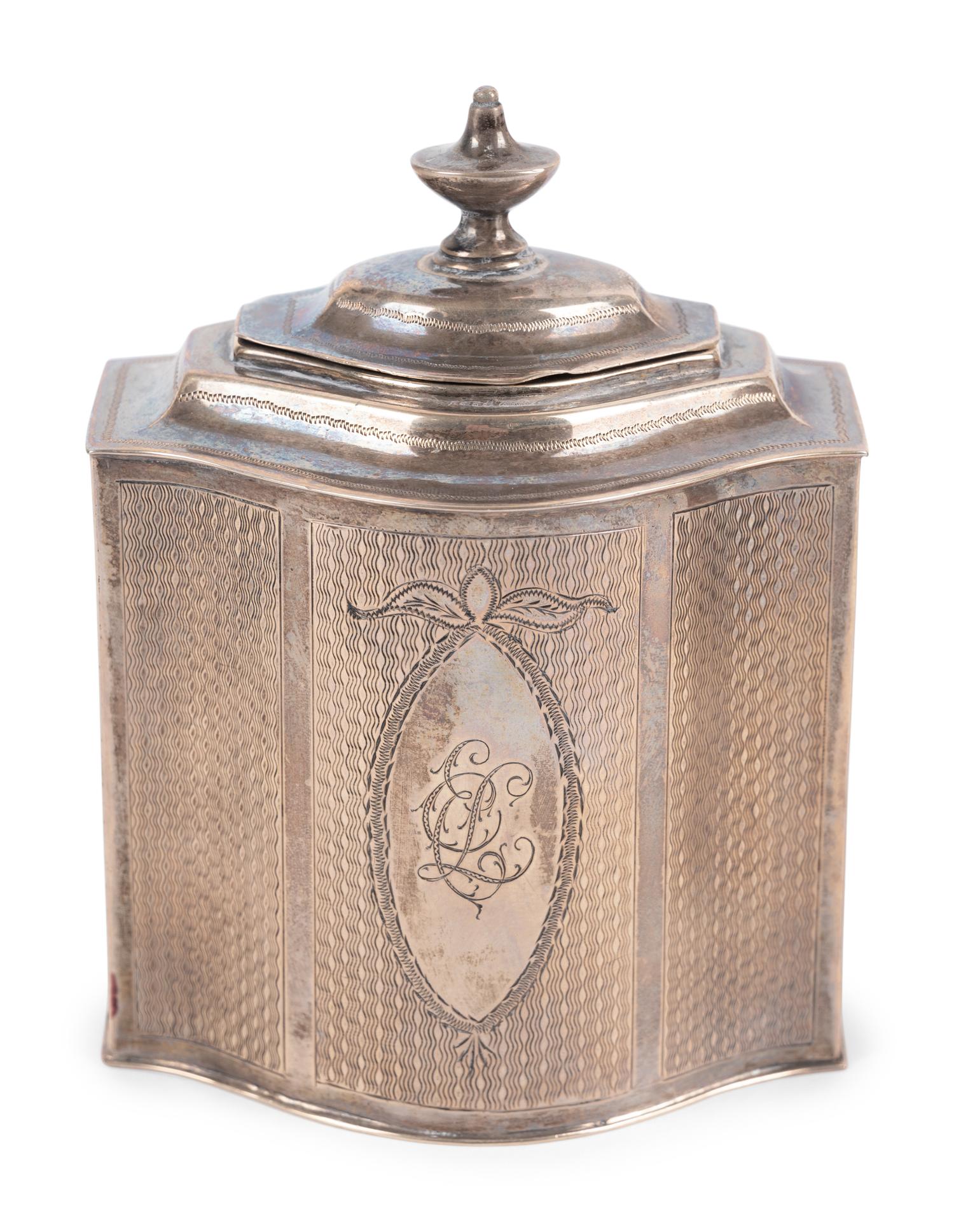 Two Continental Silver Tea Caddies
