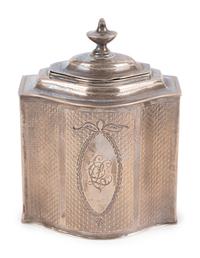 Two Continental Silver Tea Caddies