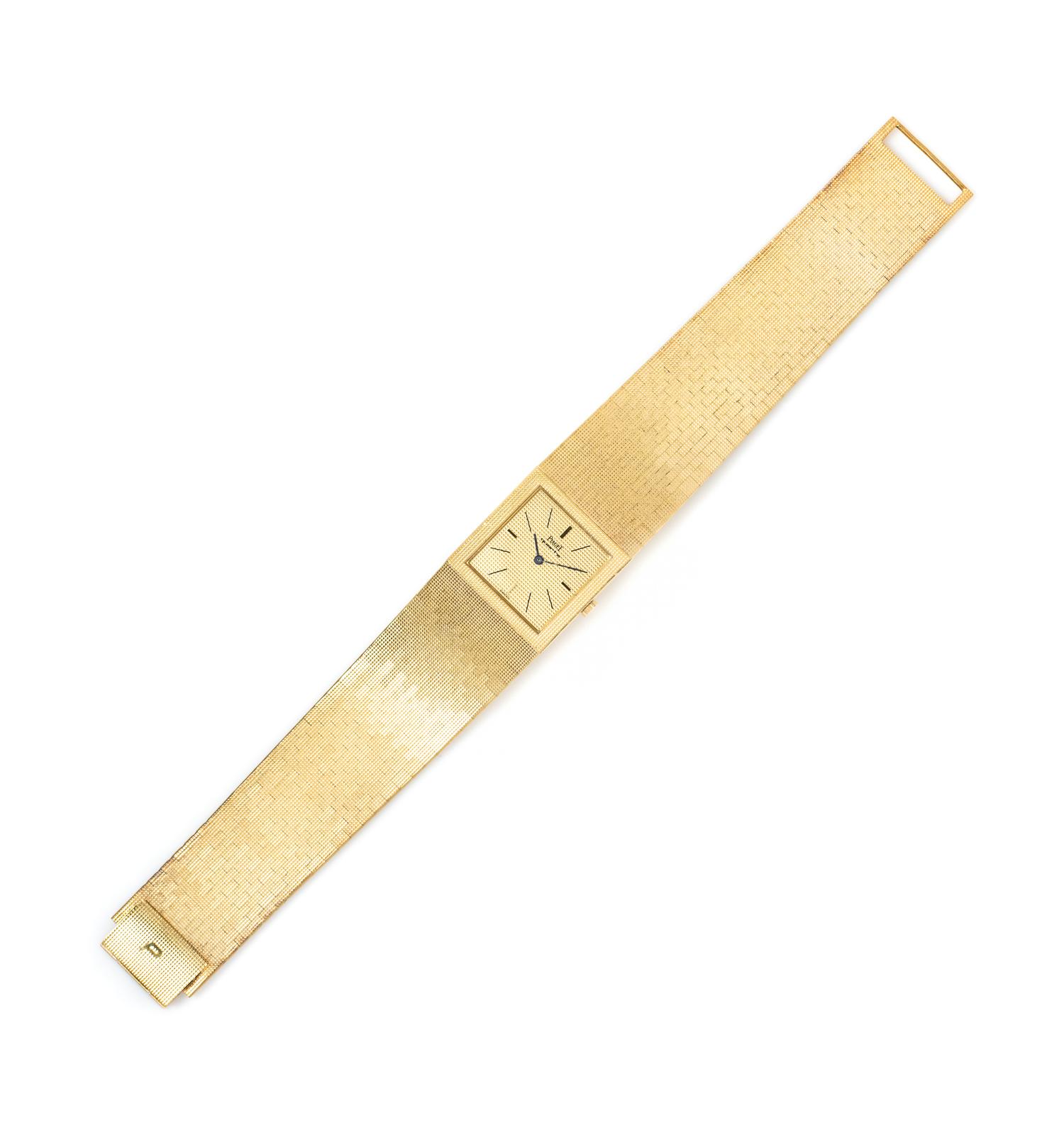 An 18 Karat Gold Bracelet Watch, Piaget 69.55 dwts.