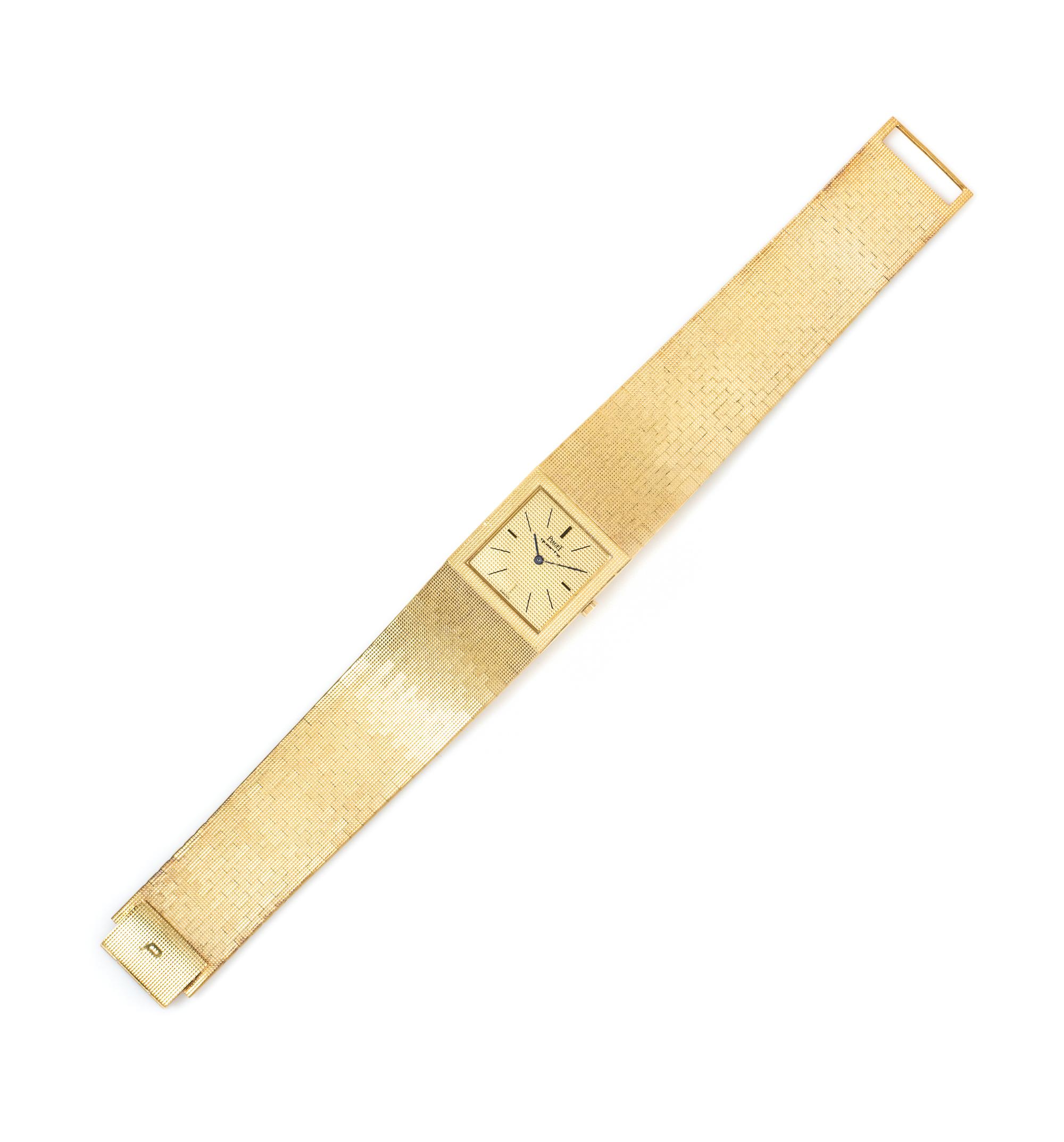An 18 Karat Gold Bracelet Watch, Piaget 69.55 dwts.