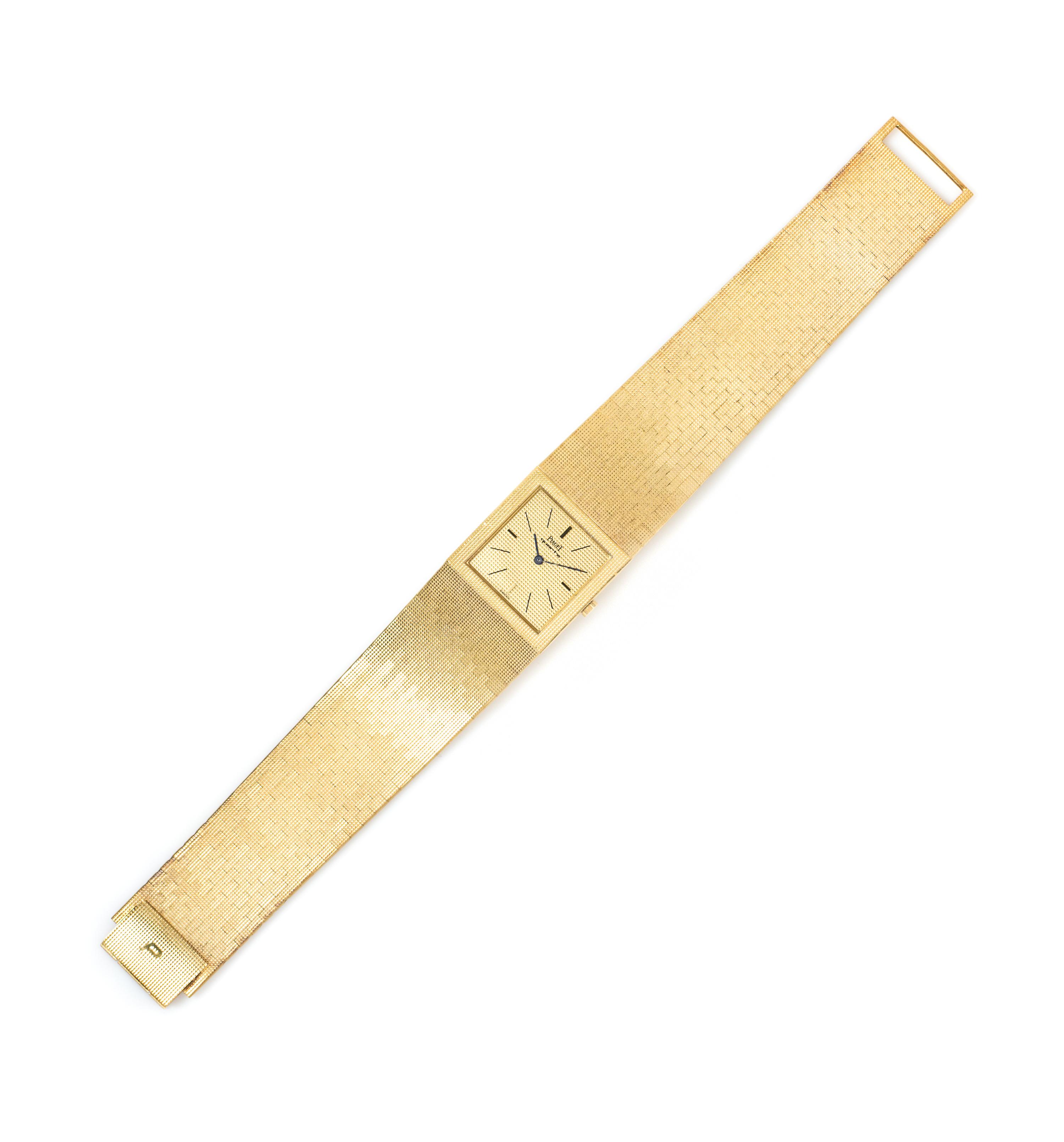An 18 Karat Gold Bracelet Watch, Piaget 69.55 dwts.