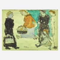 Fikret Mualla (Turkish, 1903-1967) Rue Animée