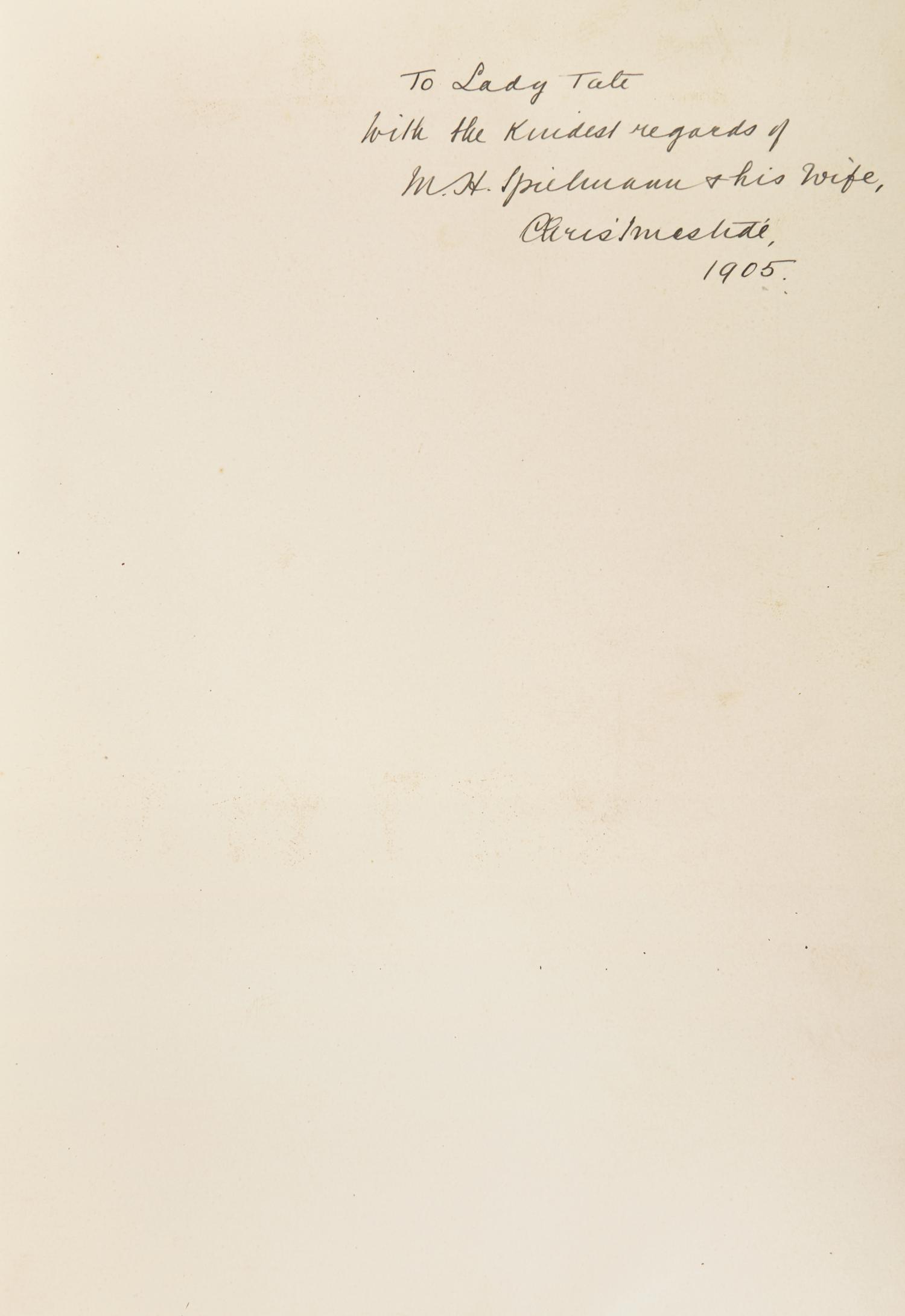 [CHILDREN'S BOOKS]. [GREENAWAY, Kate (1846-1901)]. SPIELMANN, Marion Harry Alexander (1858-1948)., and George Somes LAYARD (1857-1925). Kate Greenaway . London: Adam and Charles Black, 1905.