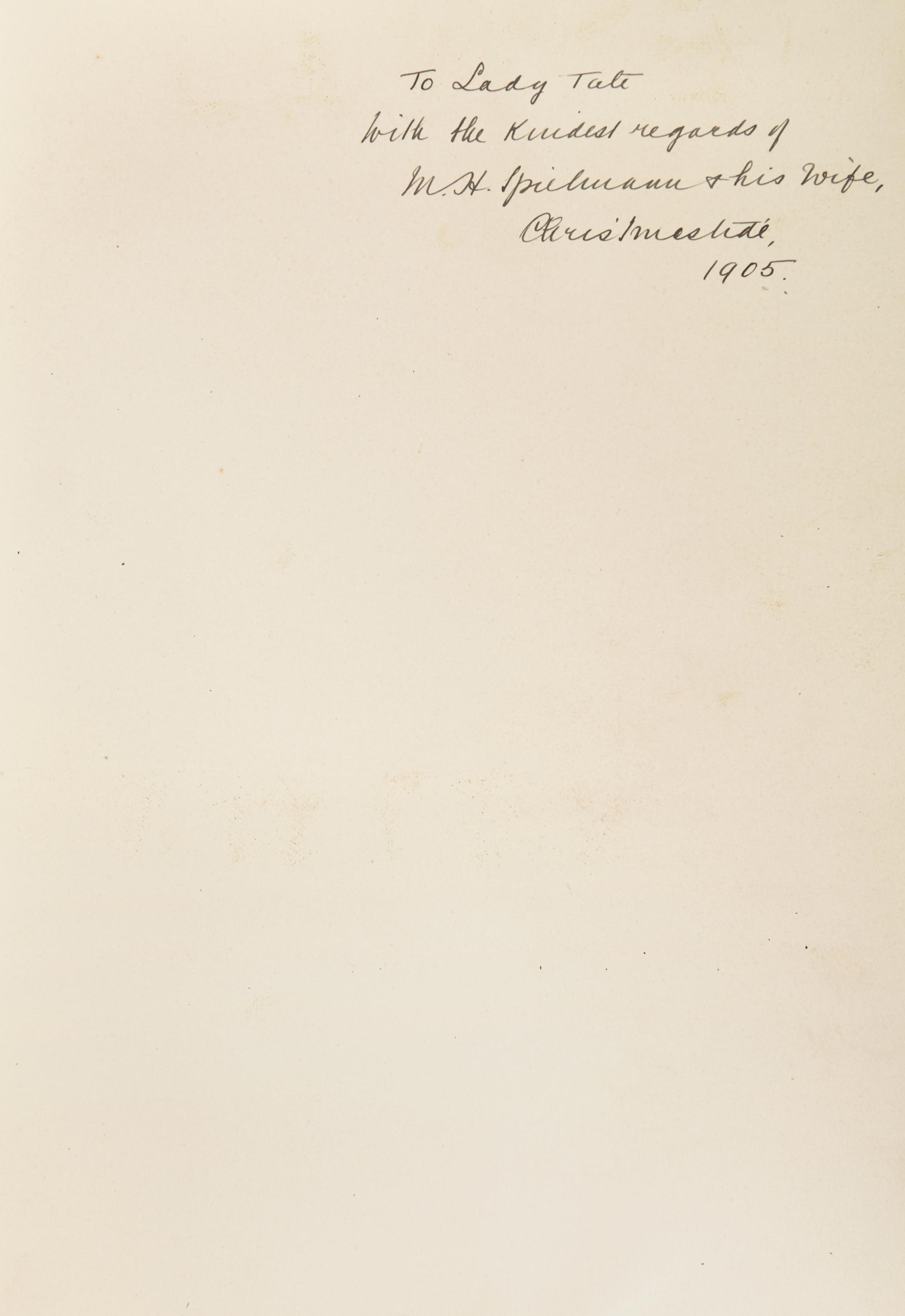 [CHILDREN'S BOOKS]. [GREENAWAY, Kate (1846-1901)]. SPIELMANN, Marion Harry Alexander (1858-1948)., and George Somes LAYARD (1857-1925). Kate Greenaway . London: Adam and Charles Black, 1905.