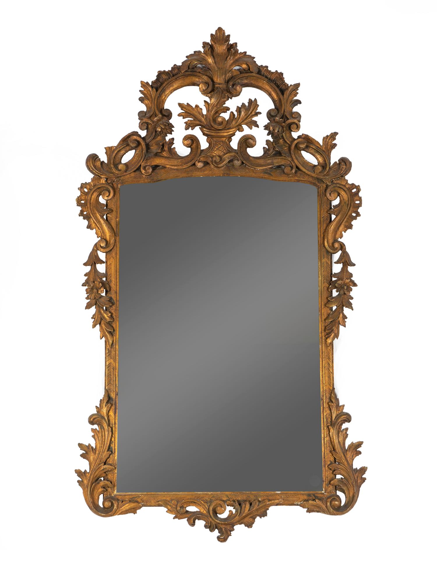 A Rococo Style Giltwood Mirror — LATE 19TH CENTURY