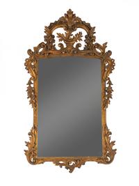 A Rococo Style Giltwood Mirror — LATE 19TH CENTURY