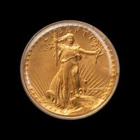 A 1907 St. Gaudens-High Relief: Wire Edge $20 Gold Coin