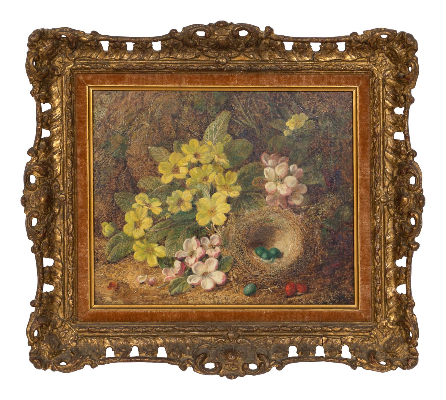 Still Lives with Birds' Nests and Wild Flowers (a pair)