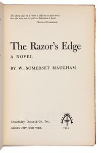 MAUGHAM, William Somerset (1874-1965). The Razor's Edge. Garden City, New York: Doubleday, Doran & Co., Inc., 1944.