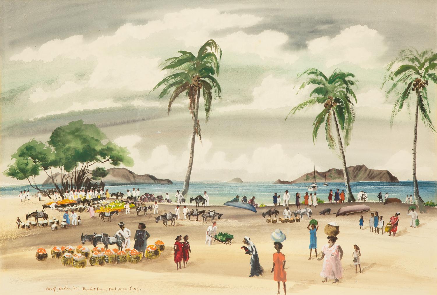 Market Place, Port de la Cruz, 1945