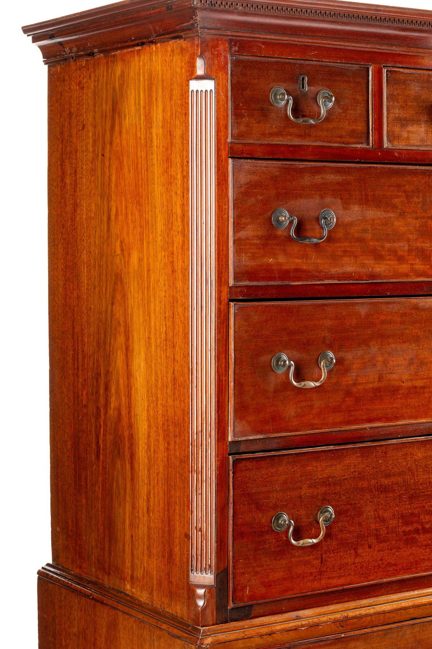A George III Mahogany Chest on Chest