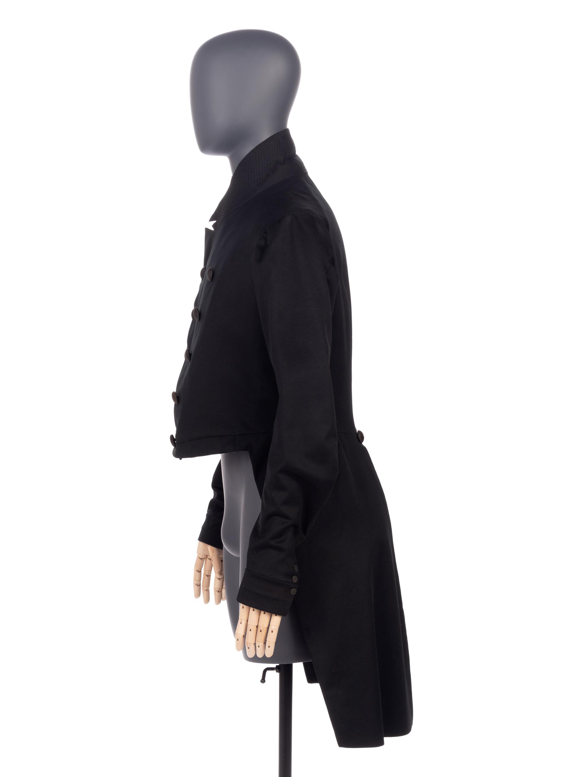 Men's Rare 19th Century Wool Jacket with Tails, 1840s