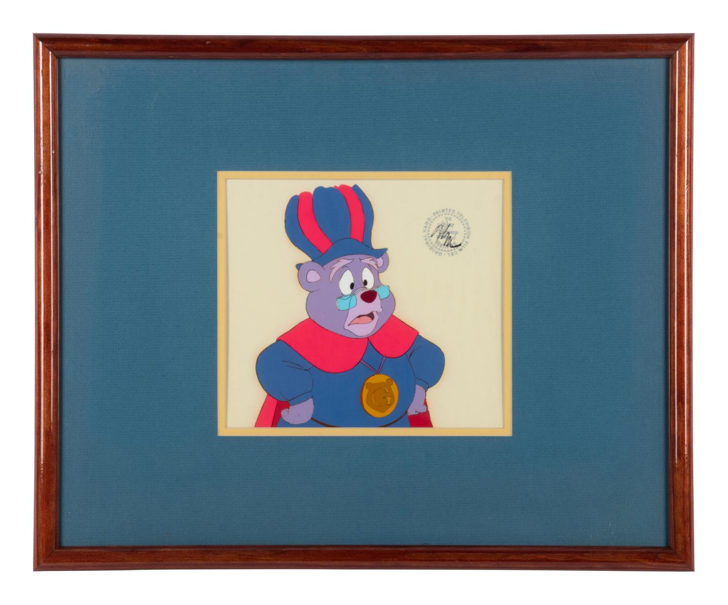 Production cel from the 1985 Walt Disney television series, "Adventures of the Gummi Bears" depicting Zummi.