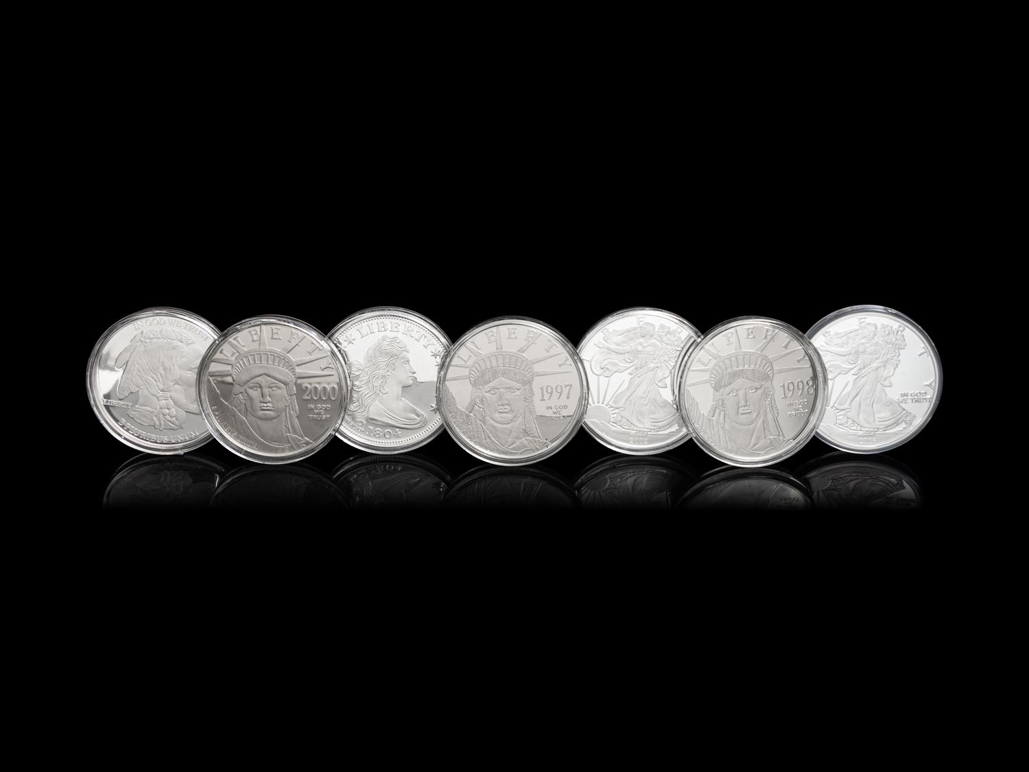 [PRIVATE ISSUE] Seven 4 Oz. Silver Rounds