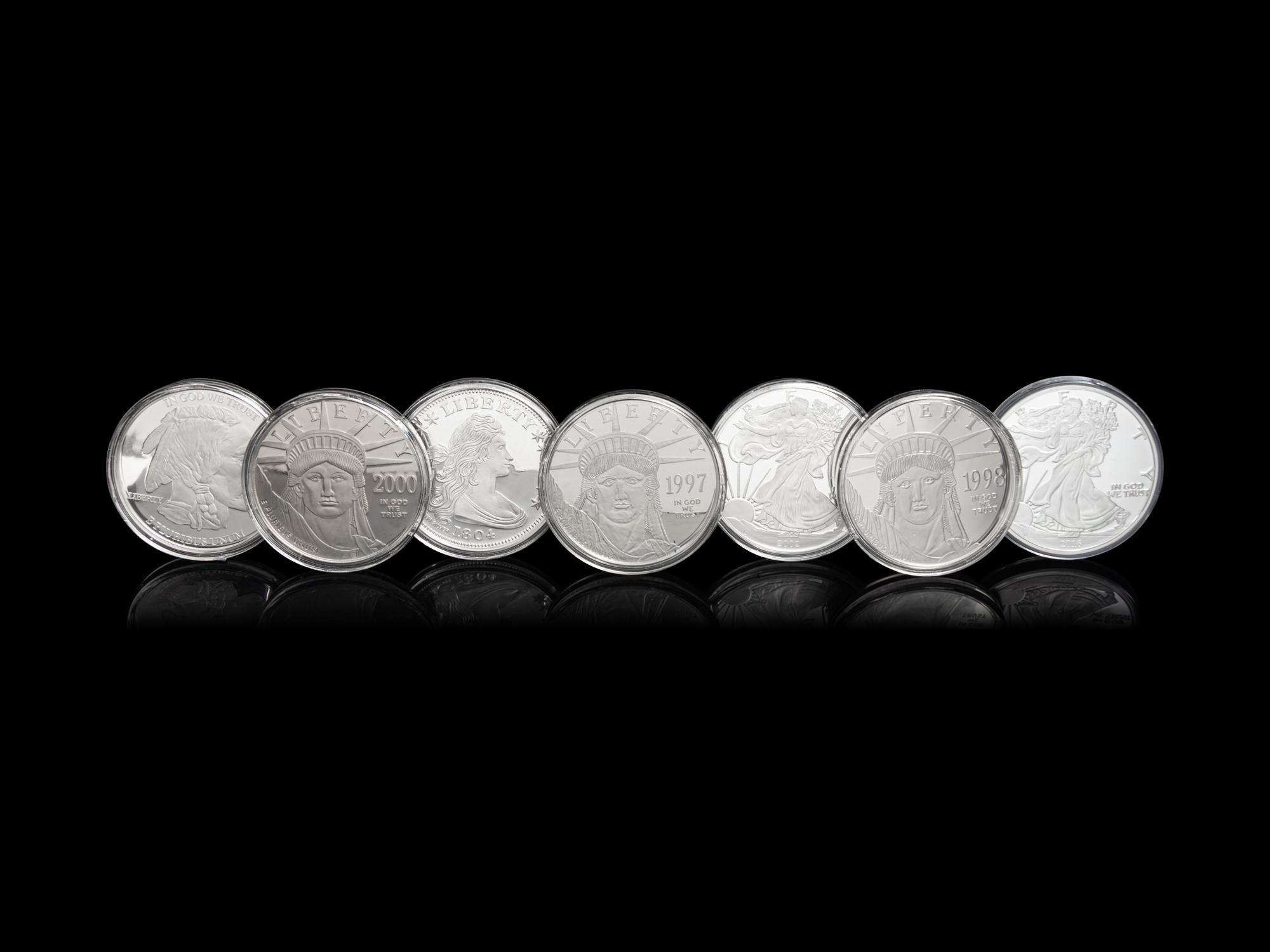 [PRIVATE ISSUE] Seven 4 Oz. Silver Rounds