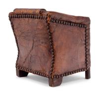 A Diminutive Leather Upholstered Club Chair