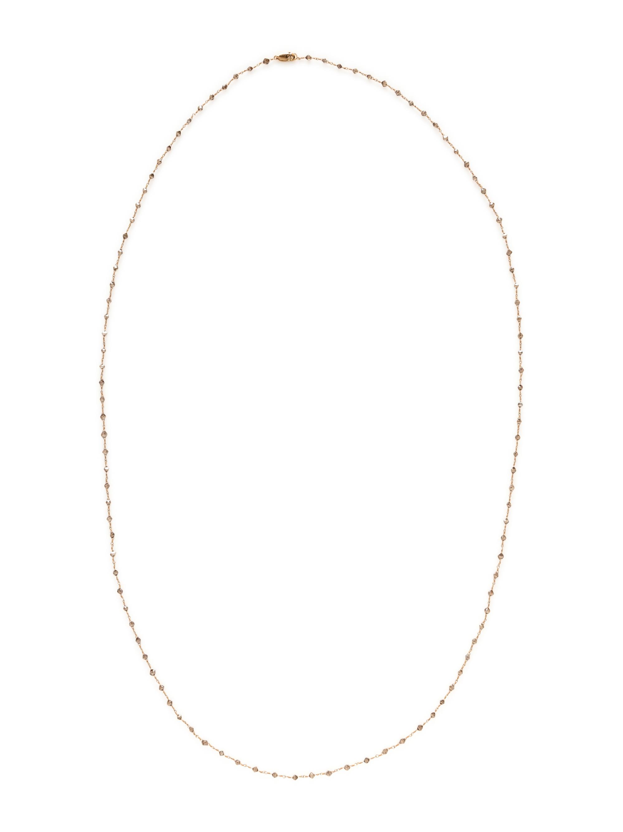 COLORED DIAMOND BEAD NECKLACE
