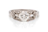 A Platinum and Diamond Ring, 2.80 dwts.