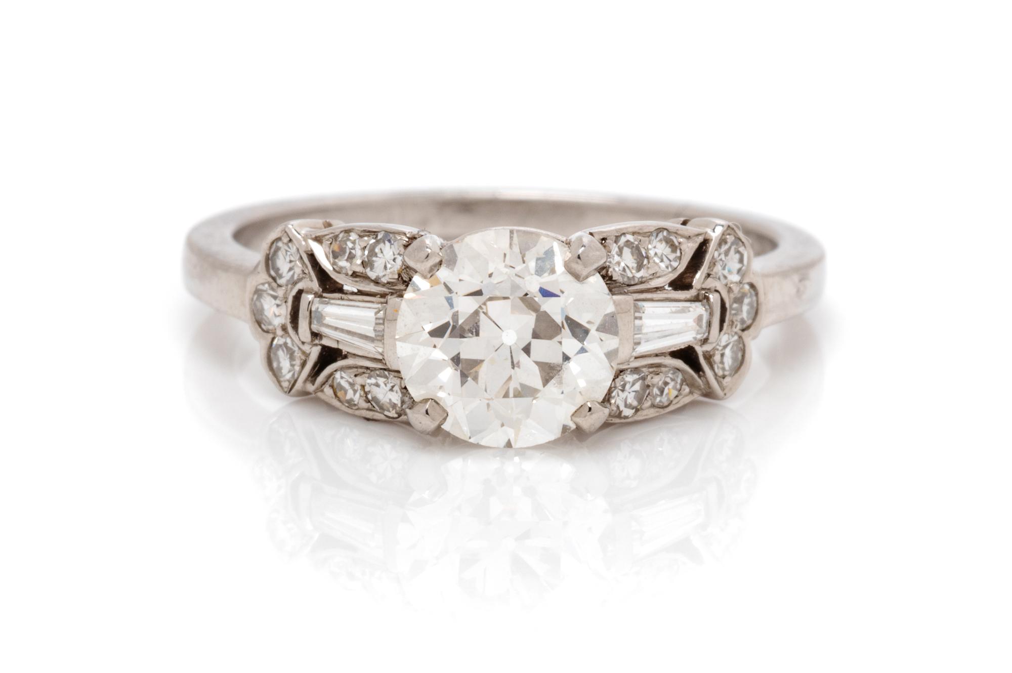 A Platinum and Diamond Ring, 2.80 dwts.