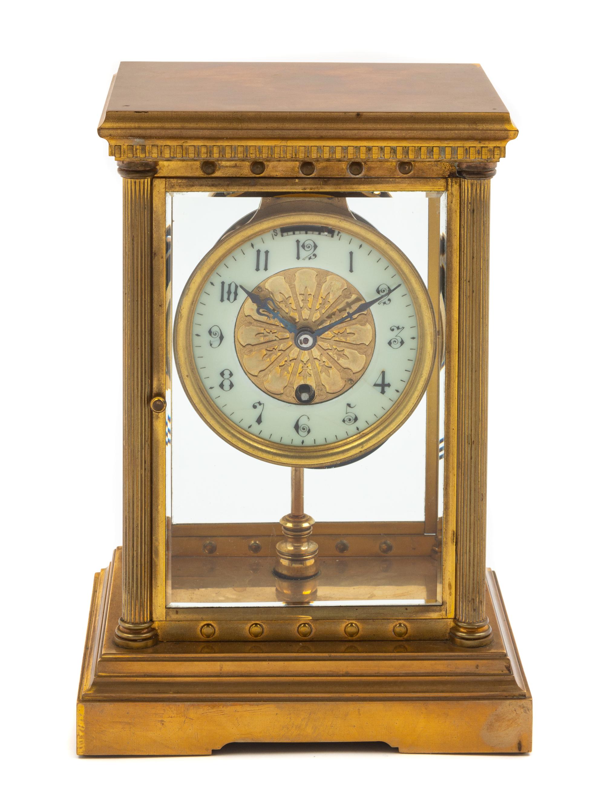 A French Gilt Bronze Regulator Clock