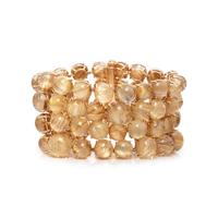 SAMUEL GETZ, YELLOW GOLD AND RUTILATED QUARTZ BRACELET
