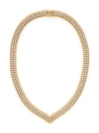 YELLOW GOLD AND DIAMOND NECKLACE