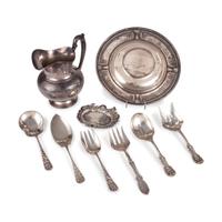 A Collection of Silver Serving Wares
