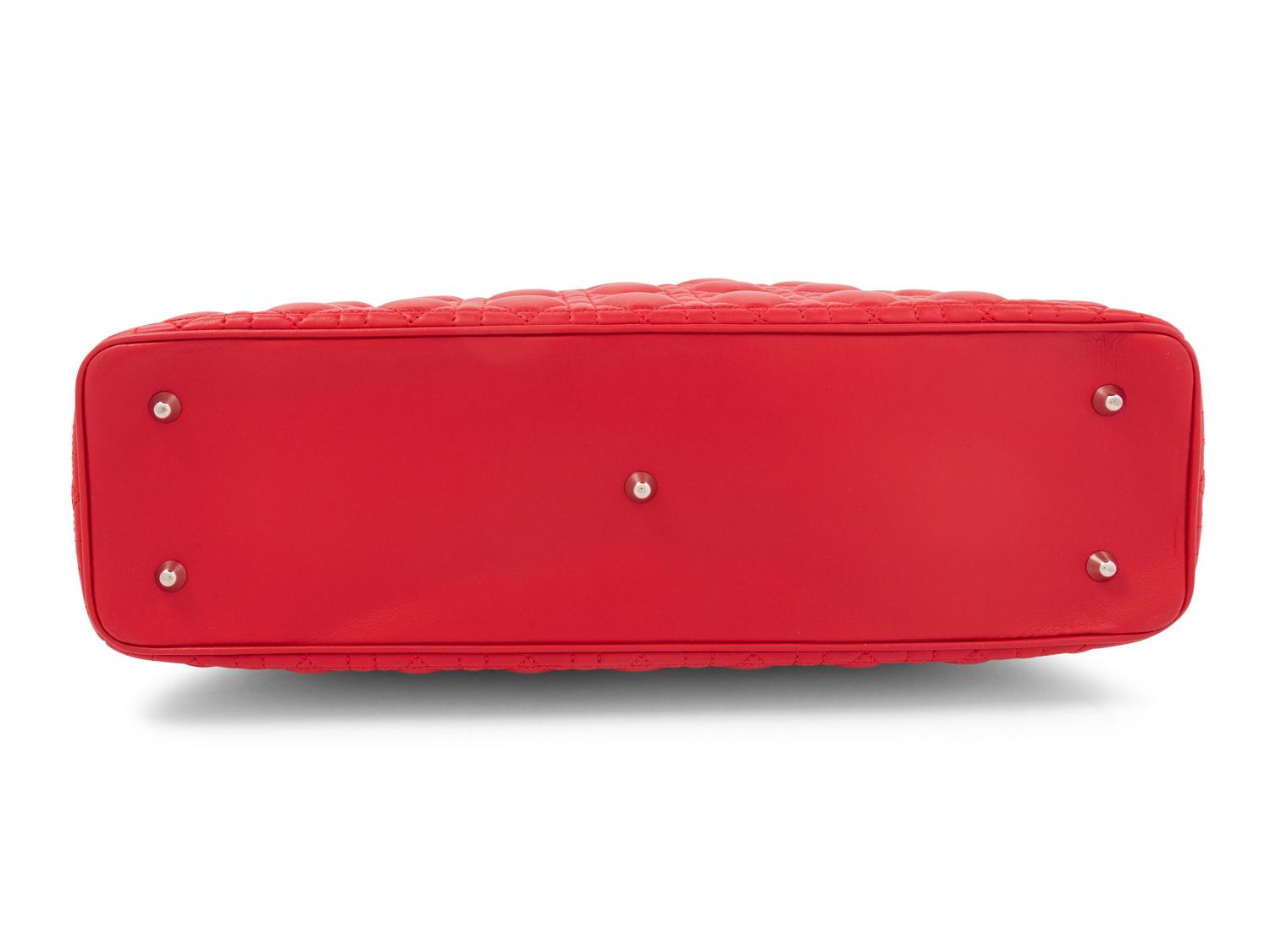Christian Dior Red Large Lady Dior Bag, 2010