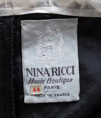 A Nina Ricci Black and White Silk Gazar Gown, Size 44.
