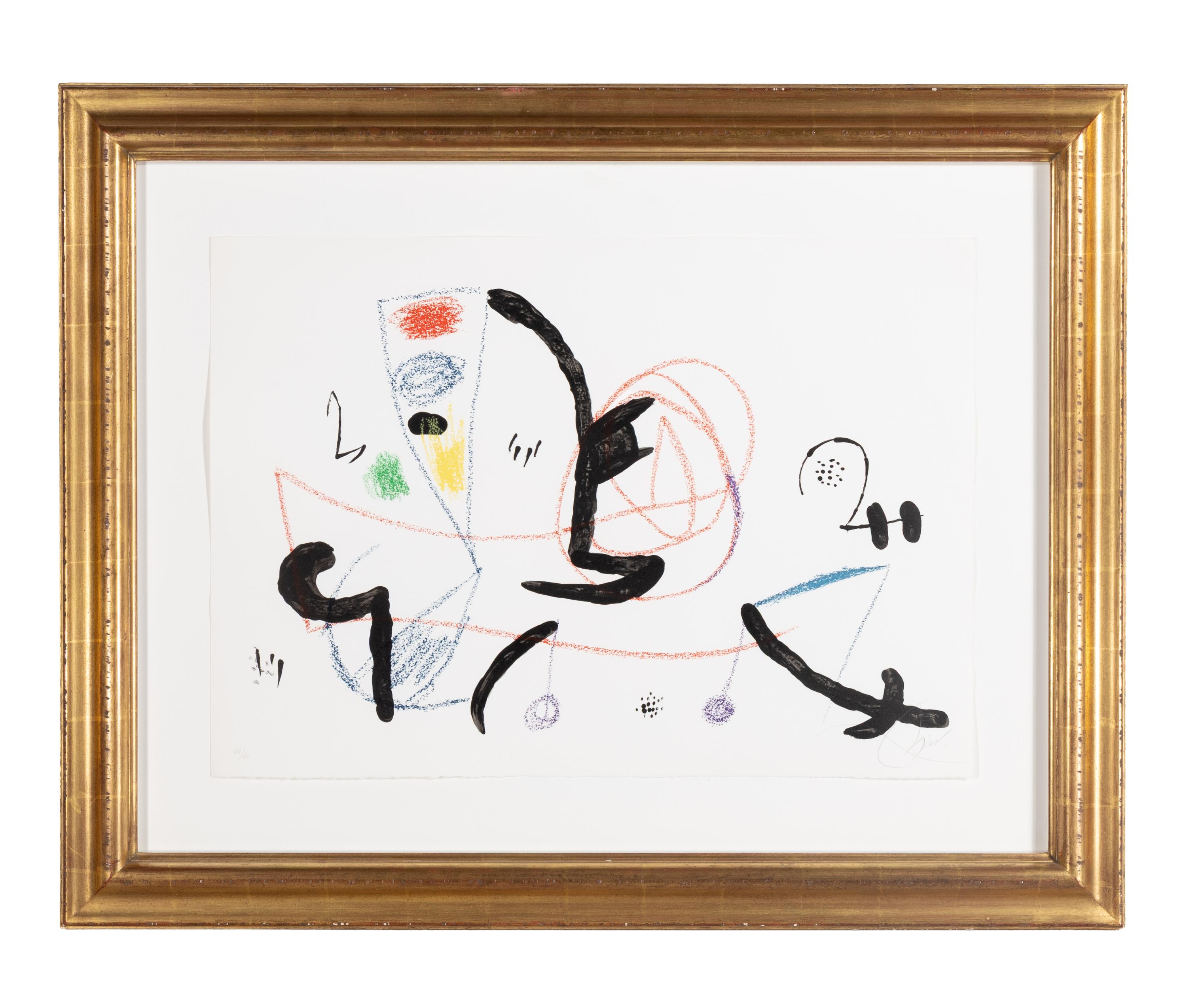 Joan Miró (Spanish, 1893-1983) — Maravillas con Variaciones Acrósticas en El Jardín de Miró: one plat e , 1975