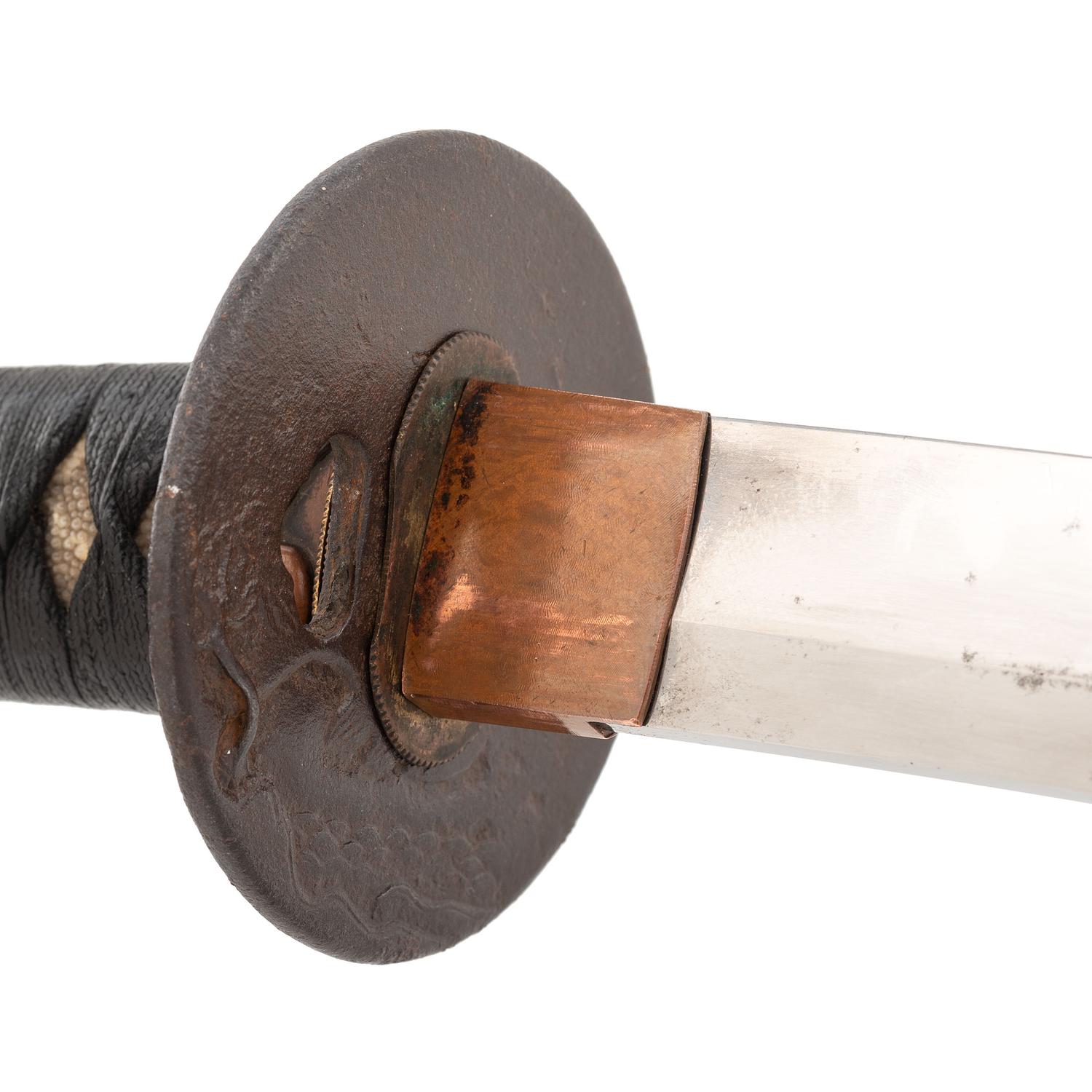 Japanese Katana Signed "Tanemitsu" with Daruma Kashira