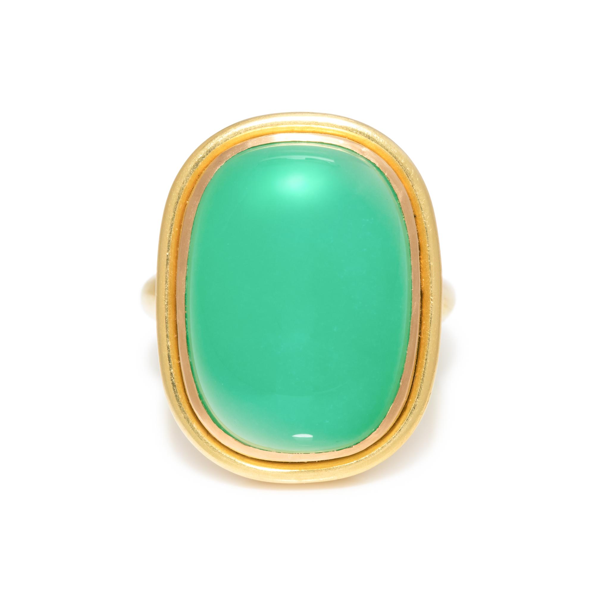 ELIZABETH LOCKE, CHRYSOPRASE RING