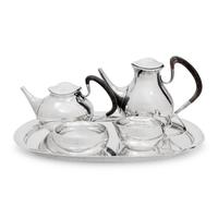 A Georg Jensen Five-Piece Silver Tea and Coffee Service