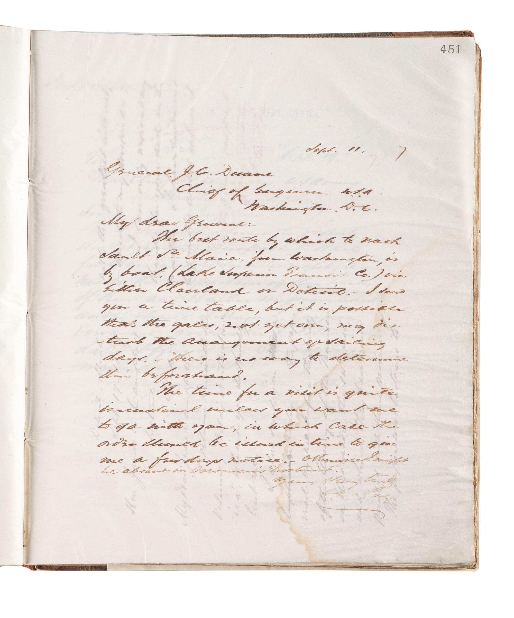 [ENGINEERING] -- [CIVIL WAR]. Group of 3 letterpress copybooks containing ca 1885-1895 correspondence of US Army officer and engineer Orlando Metcalf Poe (1832-1895).