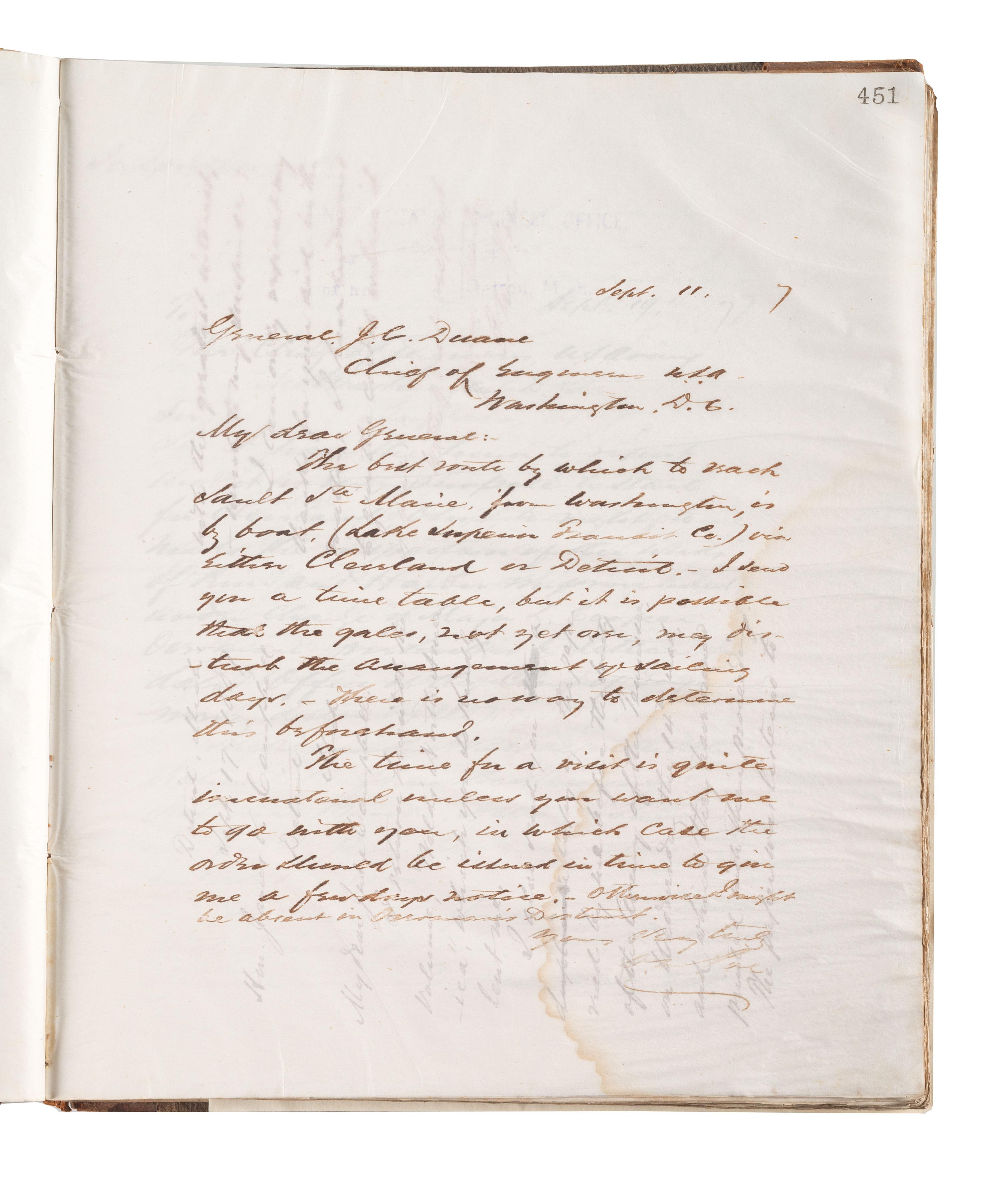 [ENGINEERING] -- [CIVIL WAR]. Group of 3 letterpress copybooks containing ca 1885-1895 correspondence of US Army officer and engineer Orlando Metcalf Poe (1832-1895).