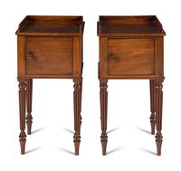 A Pair of George IV Mahogany Bedside Cabinets