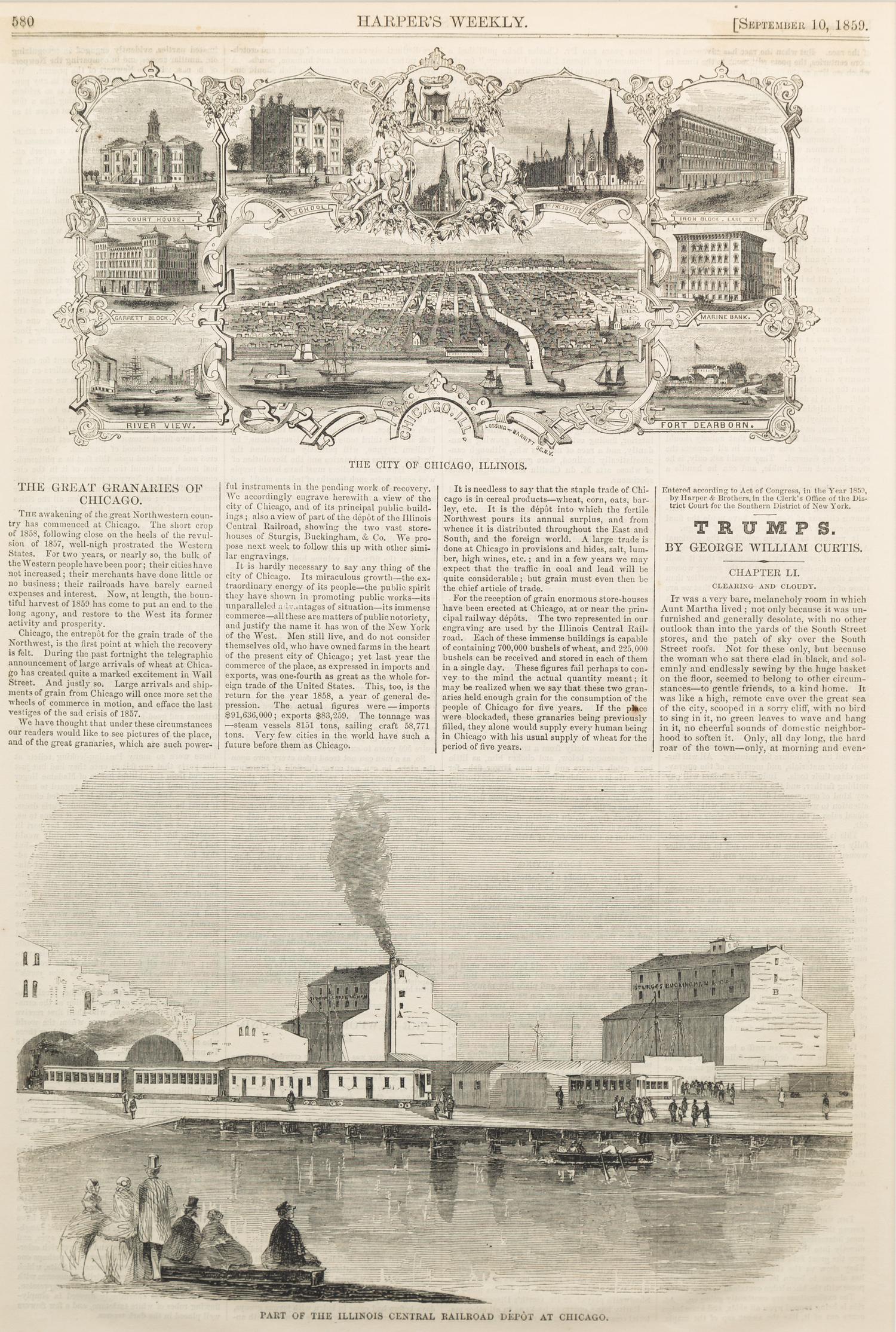 [HARPER'S WEEKLY]. A group of approximately 20 Harper's Weekly steel engravings.