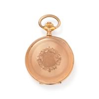 18K YELLOW GOLD HUNTER CASE POCKET WATCH