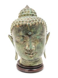A Pair of Southeast Asian Deity Heads