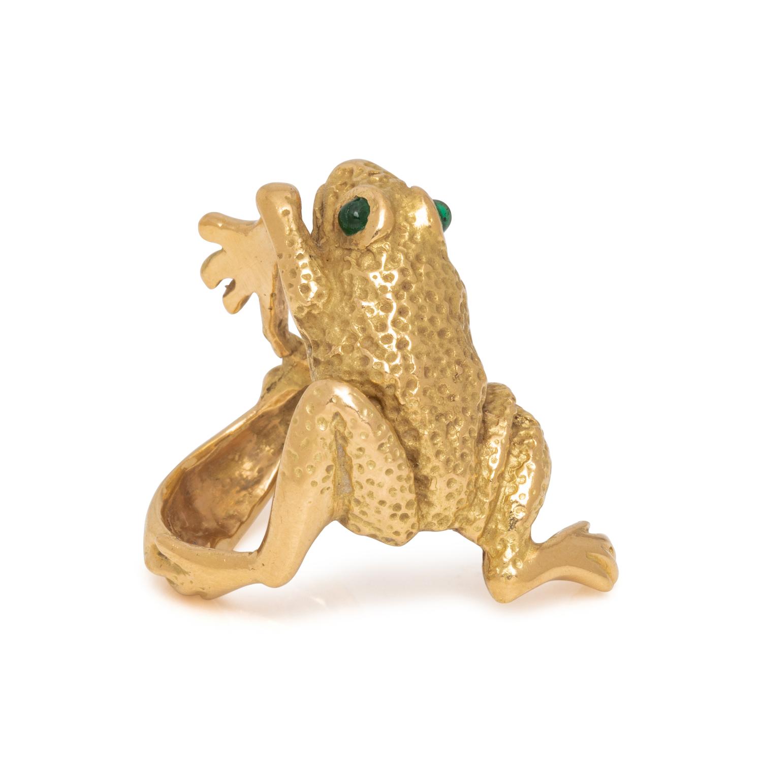 YELLOW GOLD FROG RING