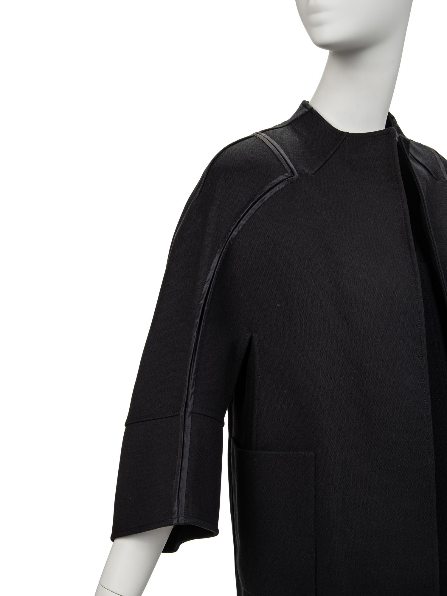 Ralph Rucci Coat Trimmed with Silk Taffeta, 2000-10s