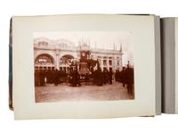 [WORLD'S FAIR]. GOLSEN, Ralph J., photographer. Photo album and souvenir map for the 1893 Chicago World's Columbian Exposition.