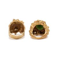 COLLECTION OF YELLOW GOLD AND GEMSTONE RINGS