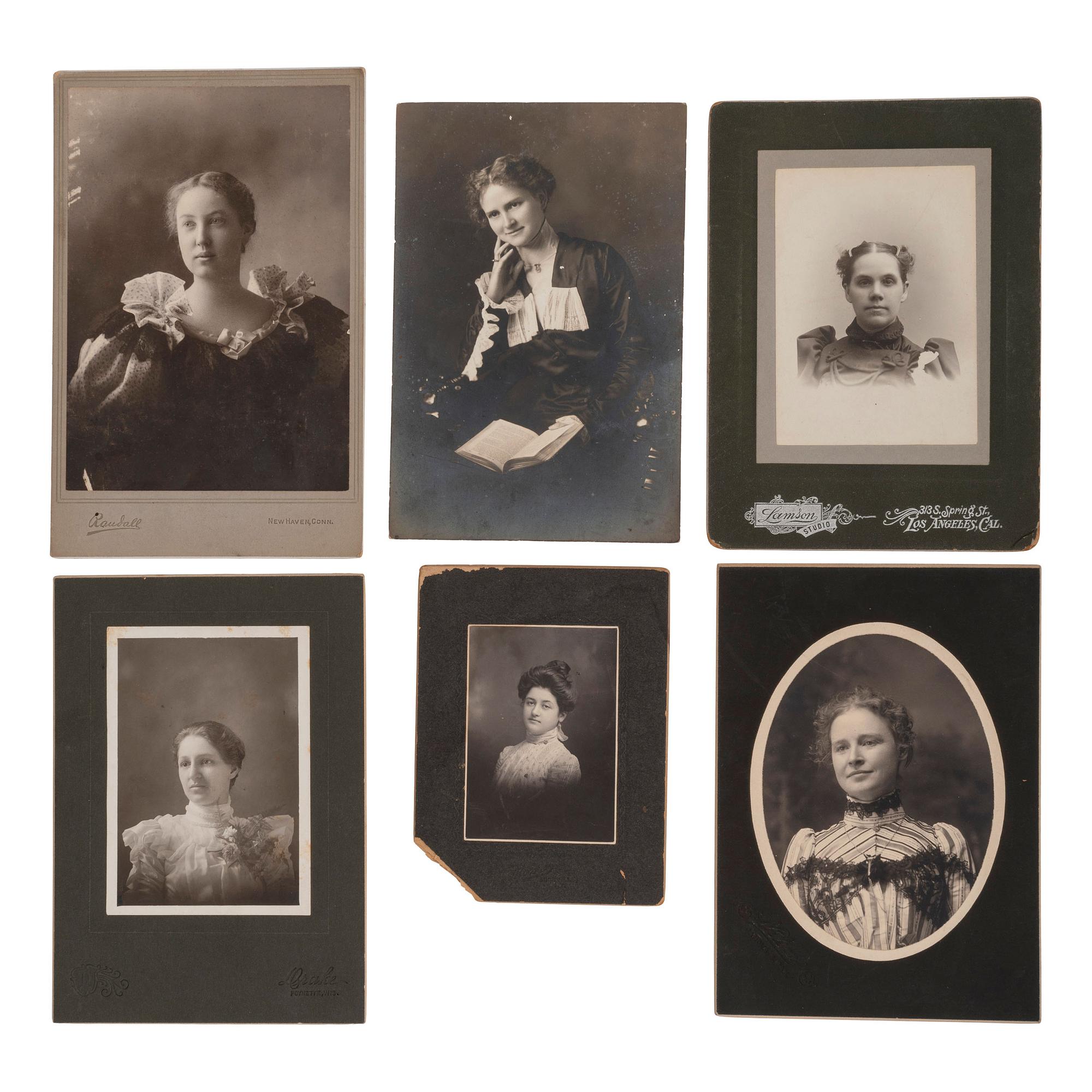 [EARLY PHOTOGRAPHY - PORTRAITURE]. A group of portraits of women, comprising: