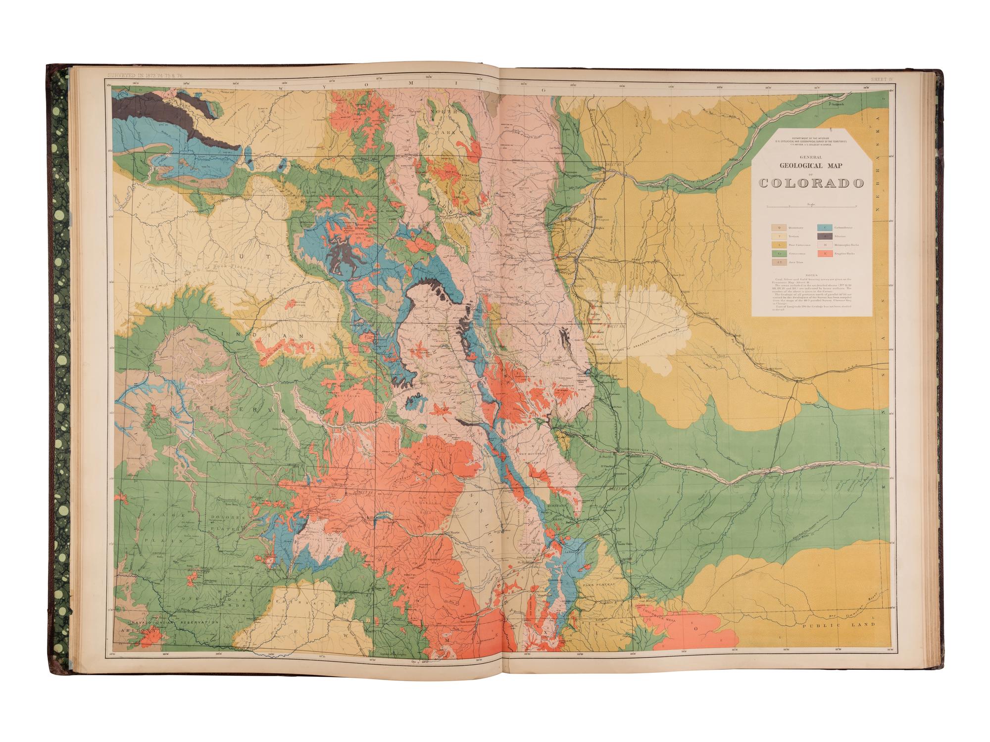 HAYDEN, Ferdinand Vandeveer (1829-1887). United States Geological and Geographical Survey of the Territories... Washington, D.C.: Government Printing Office, 1871-1883.
