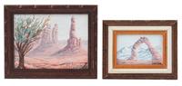 Jackie Steele, (20th Century), Mountain Landscapes (two works)