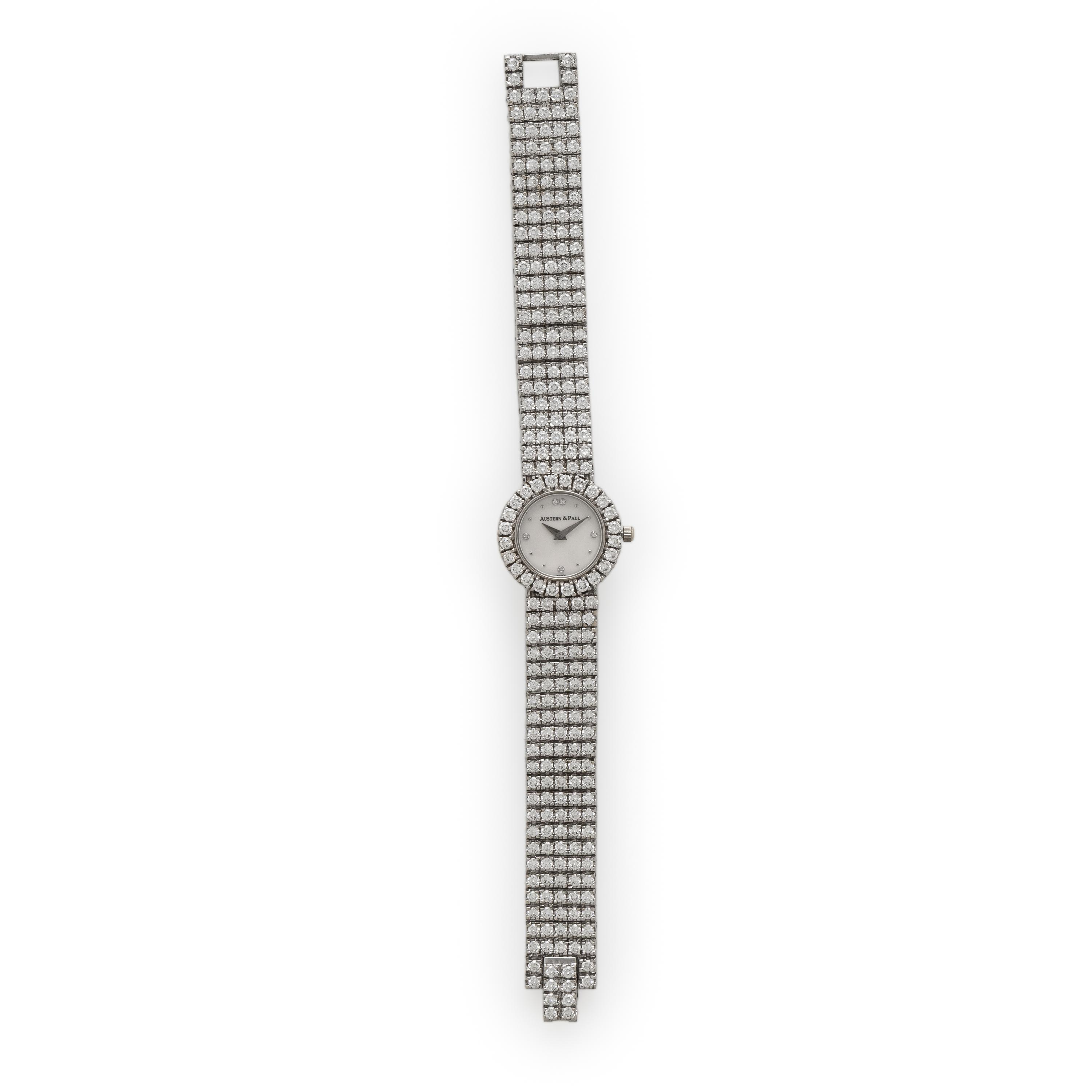 Austern & Paul, 18K White Gold and Diamond Watch