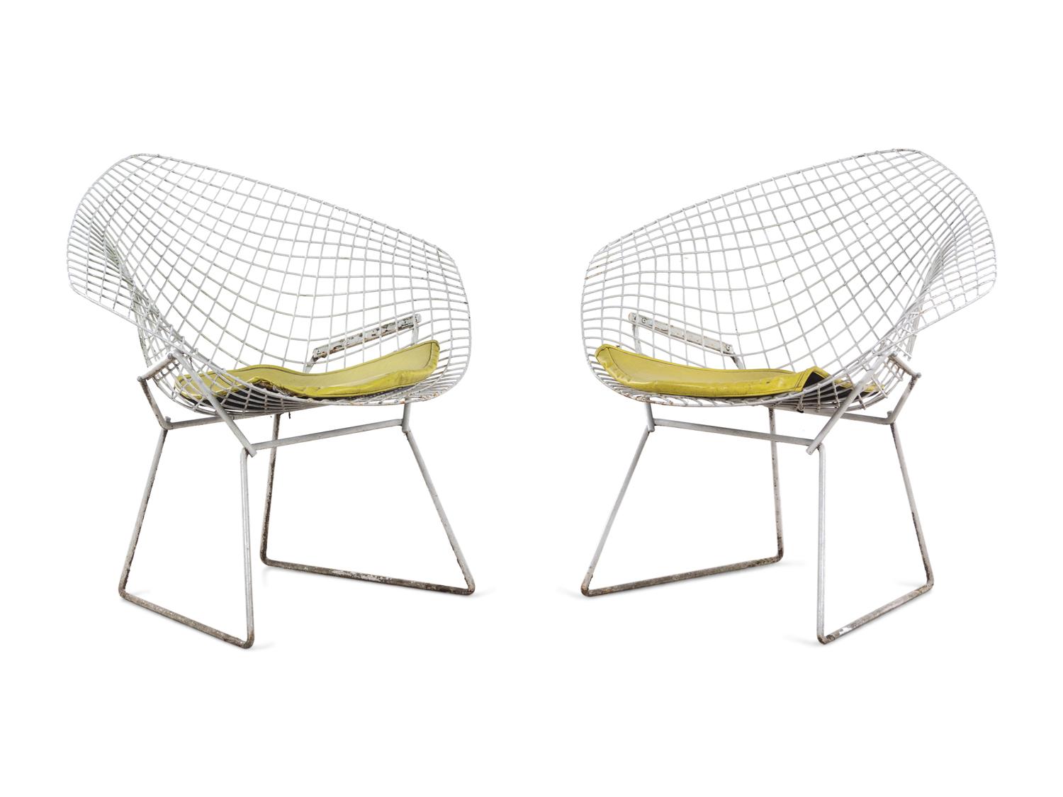 Pair of Diamond Chairs, Knoll, USA